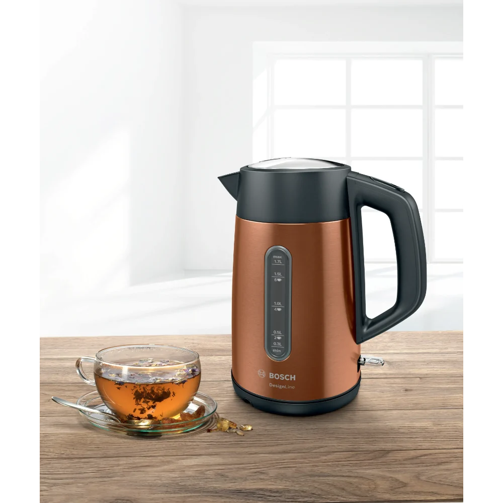 BOSCH DesignLine Plus Cordless Jug Kettle - Copper | TWK4P439GB