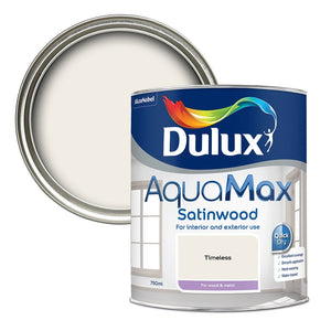 Dulux Aquamax Satinwood Water Based 750ml Wood and Metal Paint - Timeless