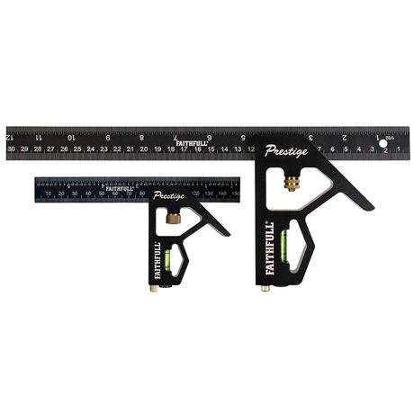 Black measuring tool with 'Faithfull' branding on a white background