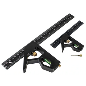 Faithfull Prestige Combination Square Twin Pack 150mm (6in) & 300mm (12in) | XMS22SQTWIN