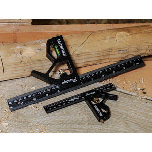 Faithfull Prestige Combination Square Twin Pack 150mm (6in) & 300mm (12in) | XMS22SQTWIN