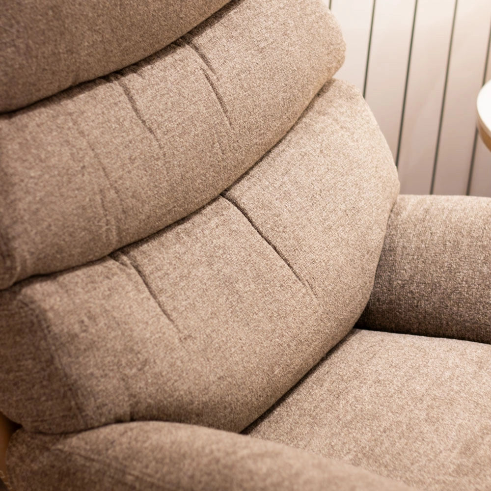 Tara Lane Khloe Rocking Swivel Chair with Stool - Latte | TL7105