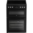Beko Pro AeroPerfect 60cm Electric Ceramic Cooker with Double Fan Oven - Black
