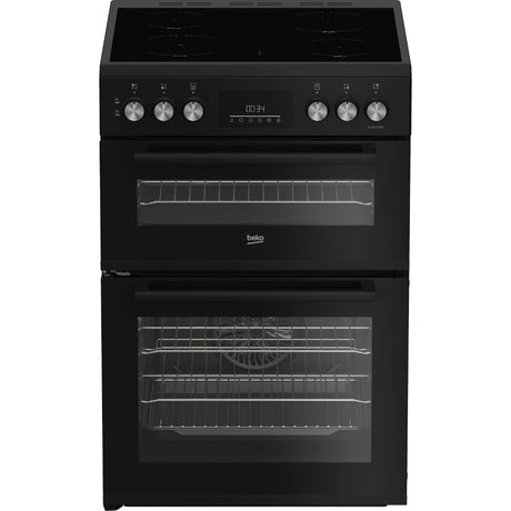 Beko Pro AeroPerfect 60cm Electric Ceramic Cooker with Double Fan Oven - Black