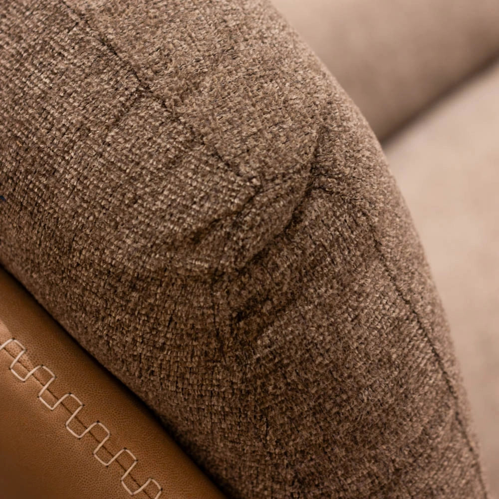 Tara Lane Khloe Rocking Swivel Chair with Stool - Latte | TL7105