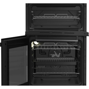 Beko 50cm Double Oven Ceramic Top Electric Cooker - Black | KDVC563AK