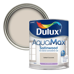 Dulux Aquamax Satinwood Water Based 750ml Wood and Metal Paint - Salted Caramel | 5918712