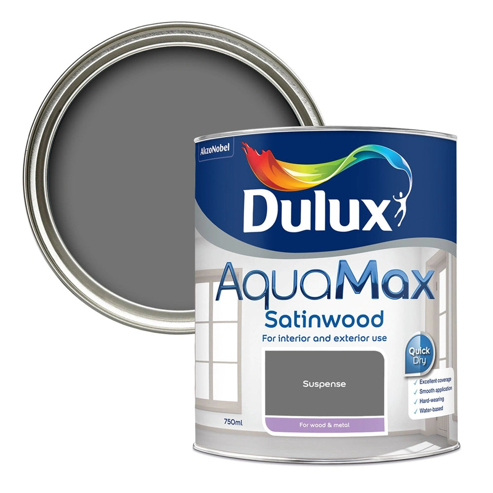 Dulux Aquamax Satinwood Water Based 750ml Wood and Metal Paint - Suspense