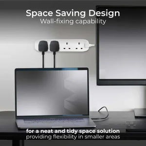 Masterplug 4 Socket 2 Metre Extension Lead - White | BFG210N-MP