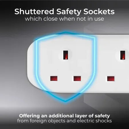 Masterplug 4 Socket 2 Metre Extension Lead - White | BFG210N-MP