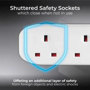 Masterplug 4 Socket 2 Metre Extension Lead - White | BFG210N-MP