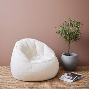 Elephant Boucle Chair Bean Bag - Cream | EBOCRM20