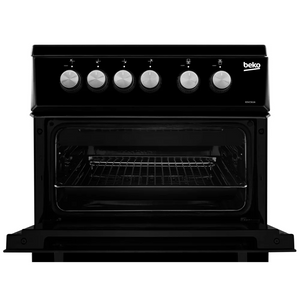 Beko 50cm Double Oven Ceramic Top Electric Cooker - Black | KDVC563AK