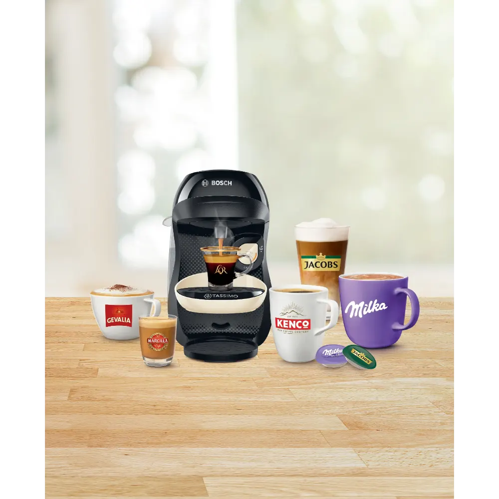 Bosch Tassimo Happy Pod Coffee Machine - Cream/Black | TAS1007GB
