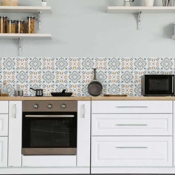 DC Fix Self Adhesive Wall Tile 15cm x 15cm - Jamila Grey | F2703100