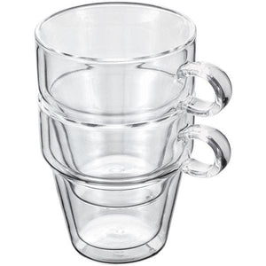 Judge Double Walled Glass 2 Piece Coffee Set - 200ml | JDG32