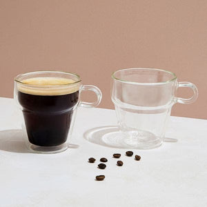 Judge Double Walled Glass 2 Piece Coffee Set - 200ml | JDG32