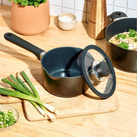 Judge Vista Ceramic 16cm Draining Saucepan 1.5 Litre - Black | JV05D