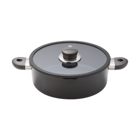 Judge Vista Ceramic 24cm Shallow Casserole Dish 2.5 Litre - Black | JV25