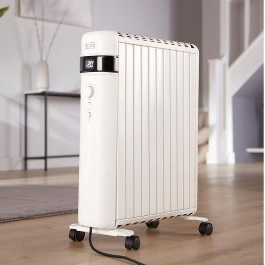 Black & Decker Smart Digital Oil Free Radiator 1.5kW - White | BXRA43016GB