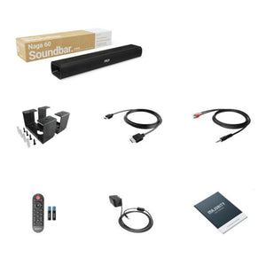 Majority Naga 60 2.1 Bluetooth Soundbar 120W - Black | 1000003016