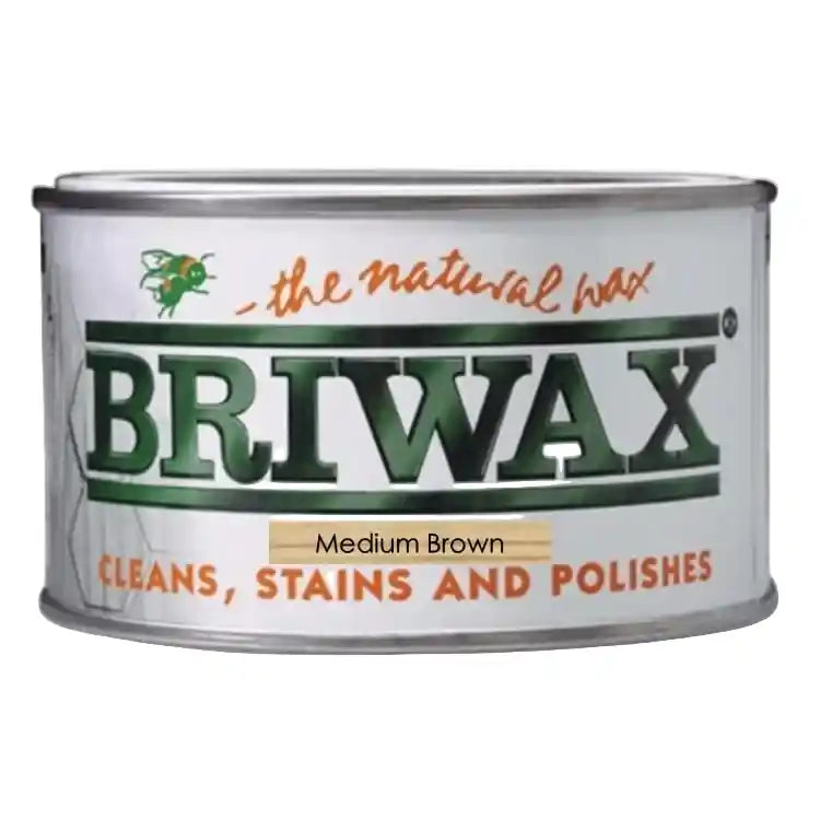 Briwax 400g Wax Polish - Medium Brown | B181