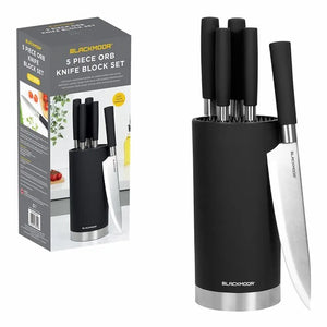 Blackmoor 5 Piece Knife Block Set - Black | 68109