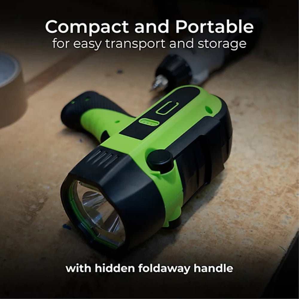 Luceco Rechargeable 10W Spotlight High Power Spotlight Torch | LILSPOG65-01