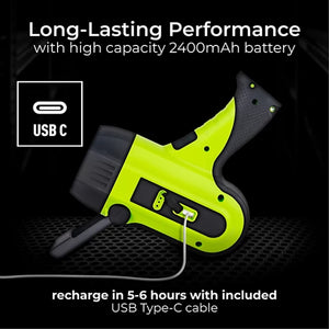 Luceco Rechargeable 10W Spotlight High Power Spotlight Torch | LILSPOG65-01