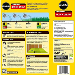 Miracle Gro EverGreen Lawn Seed Quick Grow 840G | 4106944