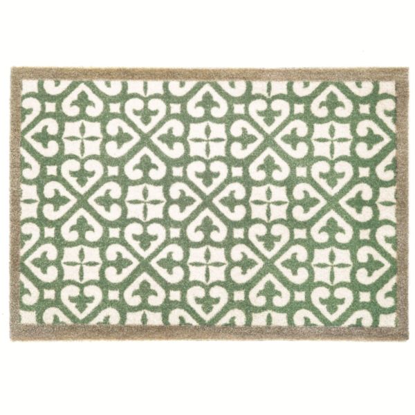 My Mat Nylon Doormatt 50cm x 75cm - Harlwquin Tile Green | PT603387