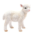 White lamb figurine on a white background