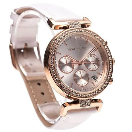 Newgrange Living White Bezel Ladies Watch - Rose Gold | 600250