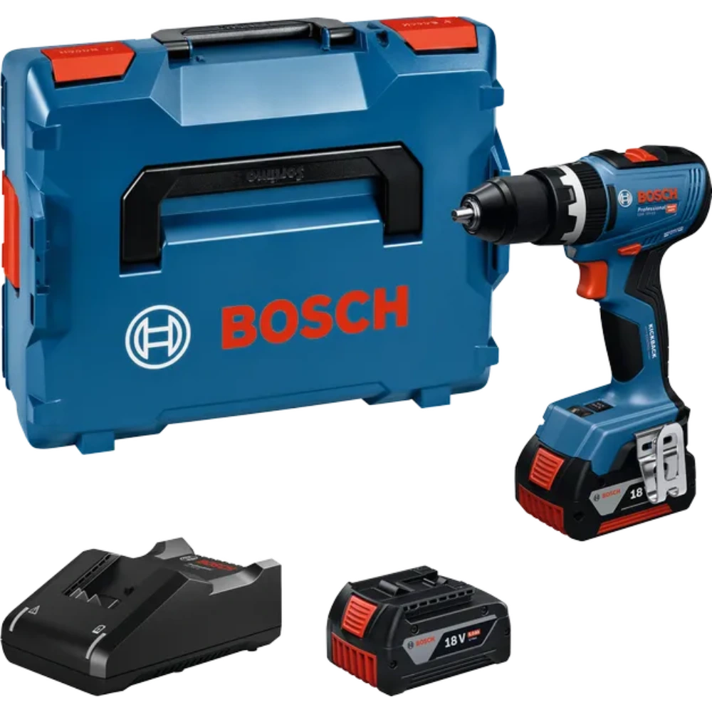 Bosch 18V Combi Drill with 2 x 4.0Ah Li-Ion Batteries