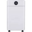 White Masterplug Puredry SmartEnergy 3-in-1 dehumidifier air purifier with digital display showing 26 degrees and black feet