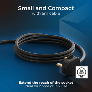 Masterplug 4 Socket 5 Metre Cable Extension Reel 10amp | SCT0510/4BL-MP