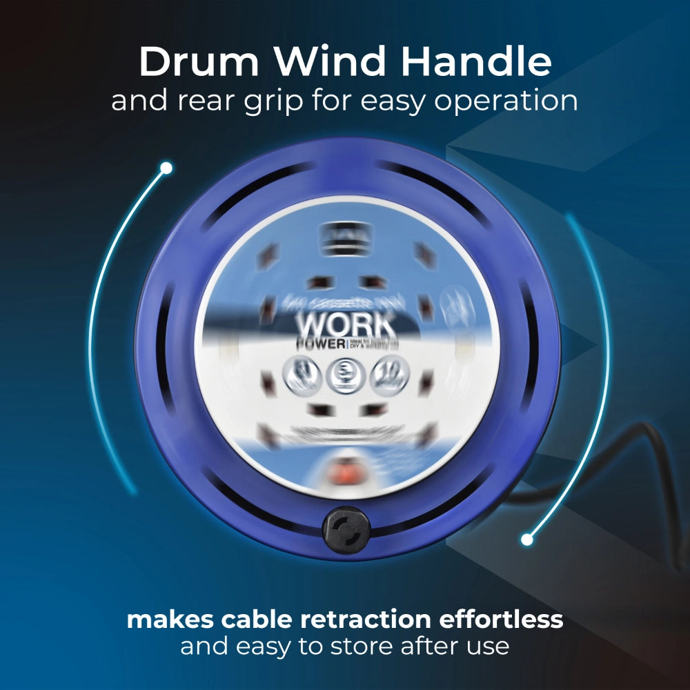 Masterplug 4 Socket 5 Metre Cable Extension Reel 10amp | SCT0510/4BL-MP