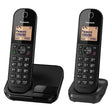 Panasonic Digital Cordless Dect Phone with 2 Handsets - Black