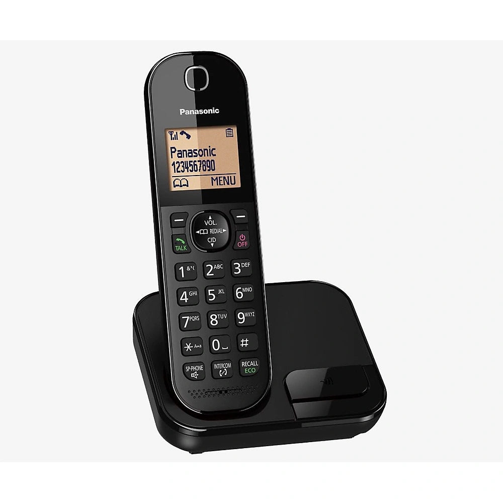 Panasonic Digital Cordless Dect Phone with 2 Handsets - Black | TLC412T