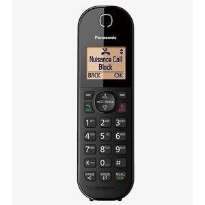 Panasonic Digital Cordless Dect Phone with 2 Handsets - Black | TLC412T
