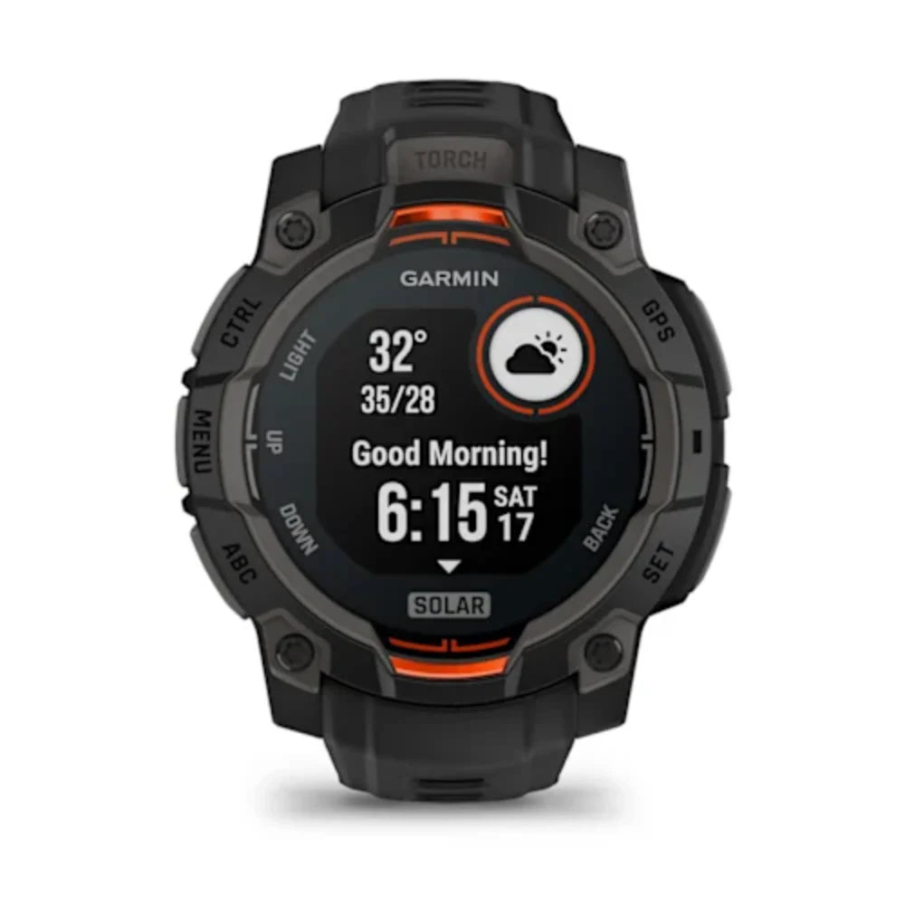 Garmin Instinct 3 45MM Solar Smart Fitness Watch - Black | 49-GAR-010-02934-00