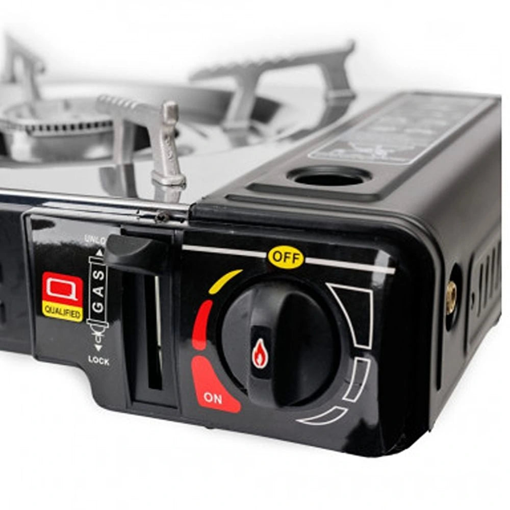 Platinet Camping Gas Stove 2 Burner - Black | 461351