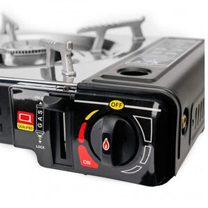 Platinet Camping Gas Stove 2 Burner - Black | 461351