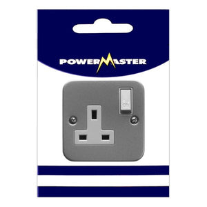 Powermaster 1 Gang 13 Amp Switched Metal Clad Socket | 1798-02