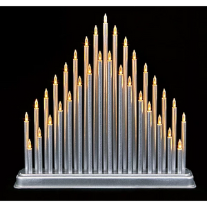 Premier Modern 33 Light Candle Bridge Tower - Silver | FLI082083