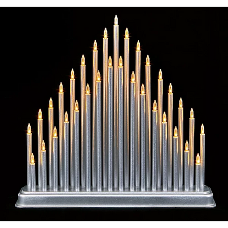 Premier Modern 33 Light Candle Bridge Tower - Silver | FLI082083