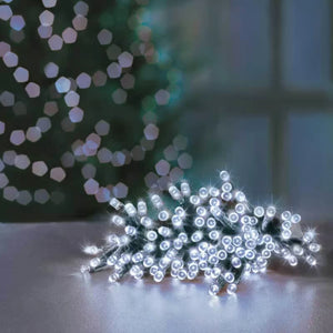 Premier 400 LED Battery Christmas Lights with Timer - White | FLB131955W