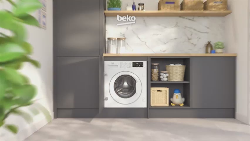 Beko Integrated WiFi 9 kg 1400 Spin Washing Machine - White | WTIK94121F