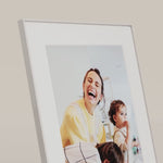 Aura Walden 15 Inch Digital Photo Picture Frame - Clay with Paper Mat | AF115-MWHT