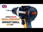 Worx Brushless Combi Hammer Drill 20v Kit 2 Batteries | WX352